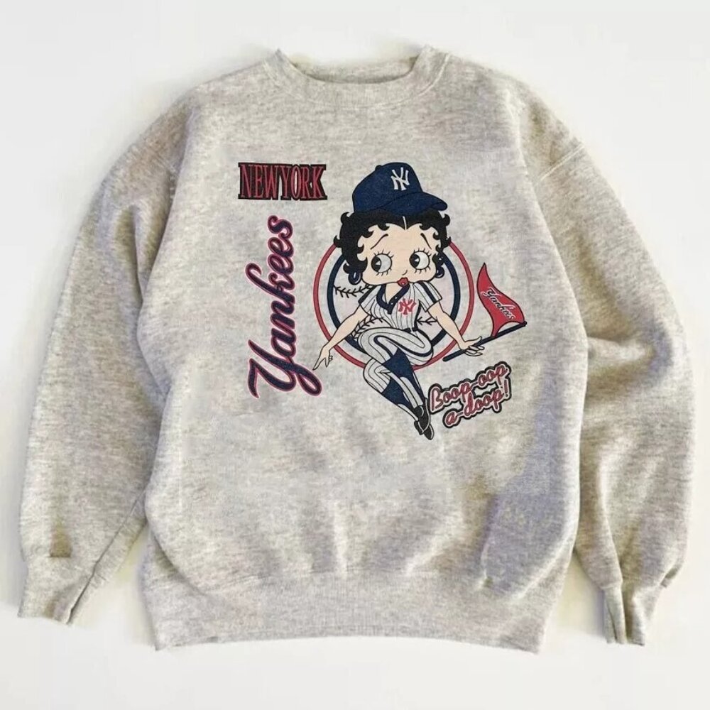 New York Yankees 1992 Betty Boop Remake Ash Sweatshirt